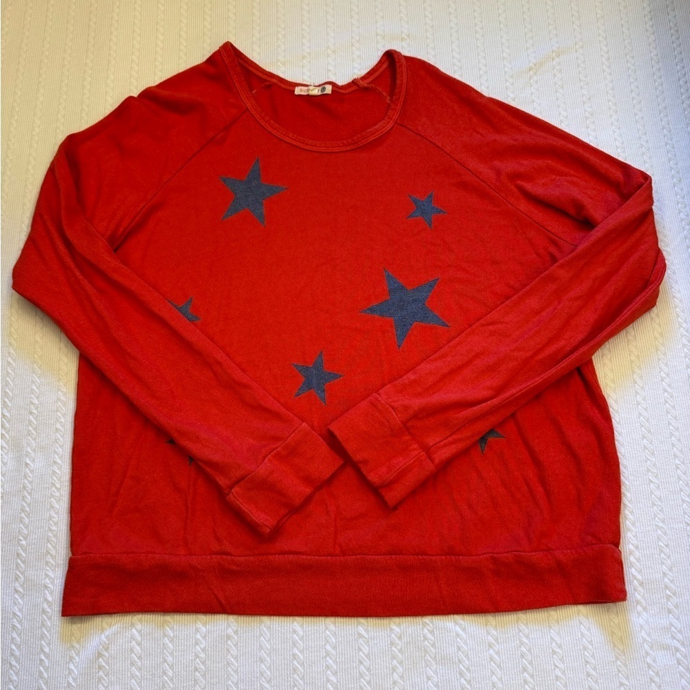Loungewear Set SUNDRY top & pants Blue Stars in Red Size L/XL (3-4)